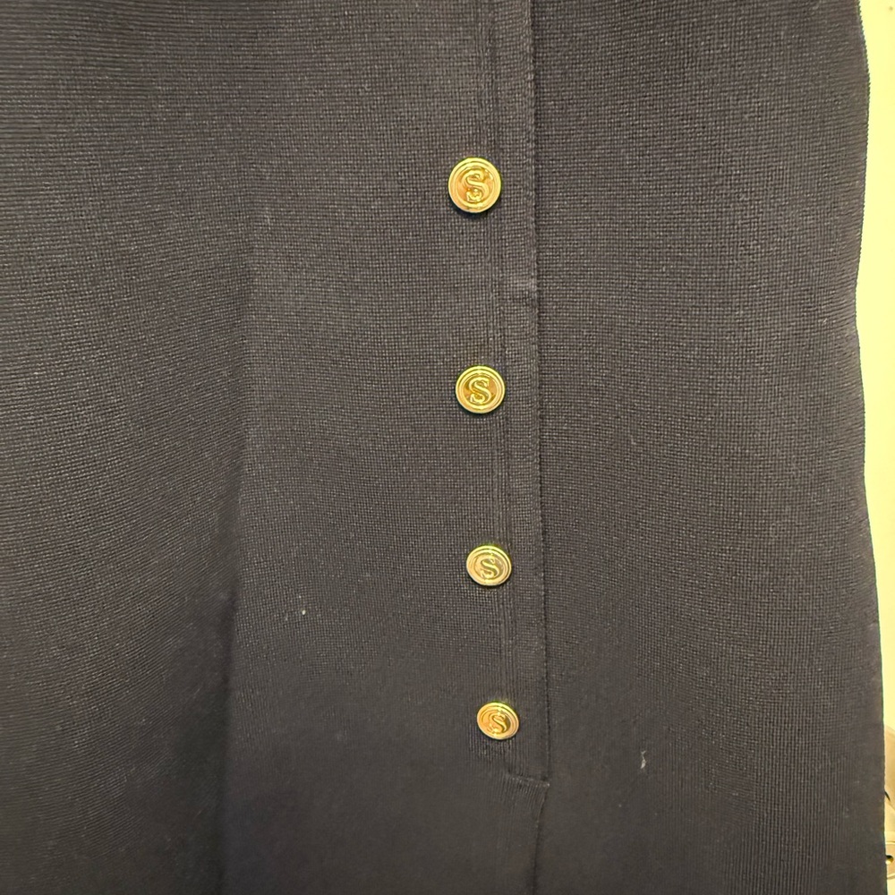 Sandro Navy Button-Accent Mini Dress - Picture 4 of 4
